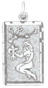 Серебряная подвеска 925 пробы, знак зодиака "Дева" 