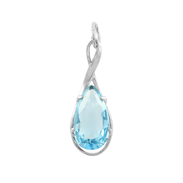 Silver pendant with blue topaz HTS 
