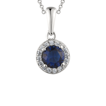 Silver pendant with cubic zirconia 