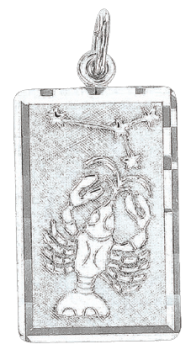 Серебряная подвеска 925 пробы, знак зодиака "Рак" 