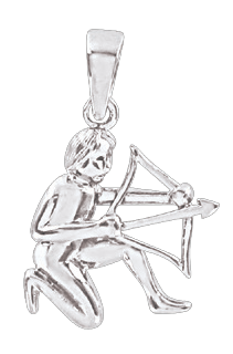 Серебряная подвеска 925 пробы, знак зодиака "Стрелец" 