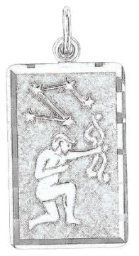 Серебряная подвеска 925 пробы, знак зодиака "Стрелец" 