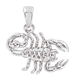 Anhänger Sternzeichen Skorpion aus 925er Sterling Silber 