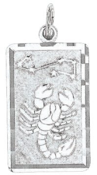 Серебряная подвеска 925 пробы, знак зодиака "Скорпион" 