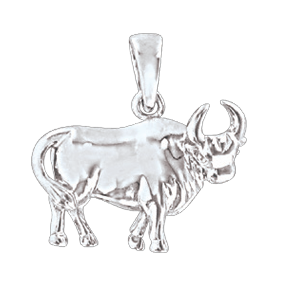 Silver zodiac sign "Taurus" 
