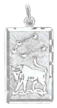 Серебряная подвеска 925 пробы, знак зодиака "Телец" 