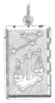 Серебряная подвеска 925 пробы, знак зодиака "Весы" 