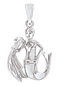 Silver zodiac sign "Aquarius" 