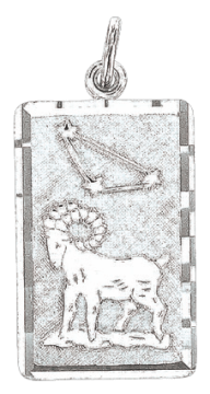 Silver zodiac sign "Aries" 