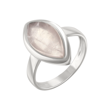Silver ring with quartz 