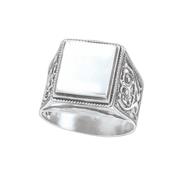 Мужской перстень-печатка из серебра 925-ой пробы 