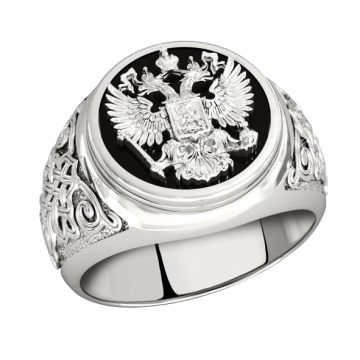 Мужской перстень-печатка из серебра 925-ой пробы 