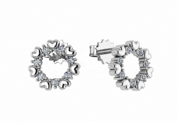 Silver earrings with zirconia 