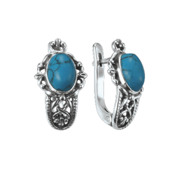 Silver earrings with turquoise 