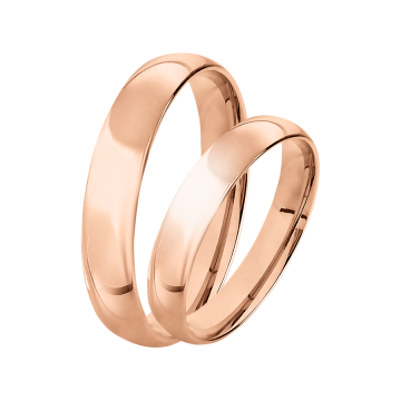Обручальное кольцо из красного золота 585 пробы 