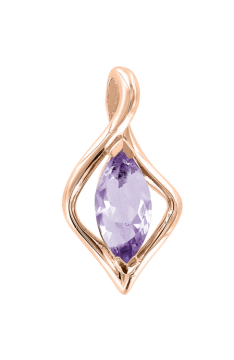 Anhänger aus Rotgold 585° mit Amethyst 