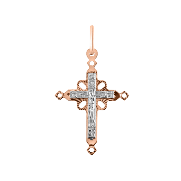 Cross in Red/ White Gold 585 