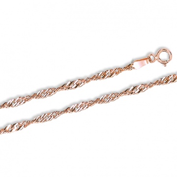 Bracelet/chain in red gold of 585 assay value 40 cm