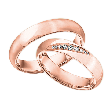 Обручальное кольцо в красном золоте 585 пробы 