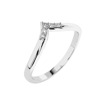 Weißgold 585° Damenring mit Brillanten 