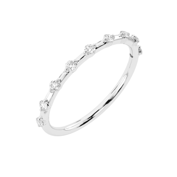 Weißgold 585° Damenring mit Brillanten 