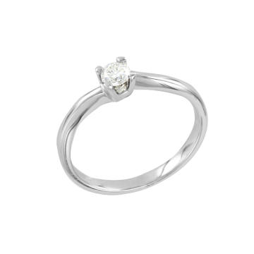 Weißgold 585° Damenring mit Brillanten 