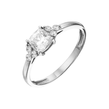 Weißgold 585° Damenring mit Zirkonia 