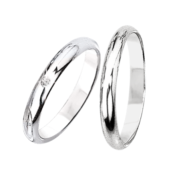 Обручальное Кольцо из белого Золота 585 пробы 