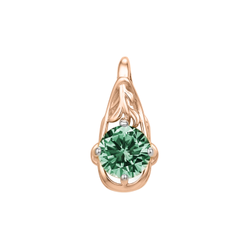 Elegant Pendant in Rose Gold 585 with Sitall 