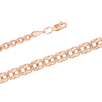 Chain in red gold of 585 assay value 45 cm
