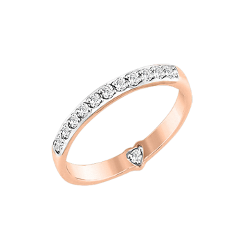 Damenring aus Rotgold 585° mit Zirkonia 