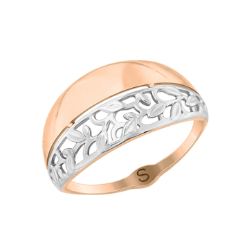 Lady´s ring in red gold of 585 assay value 