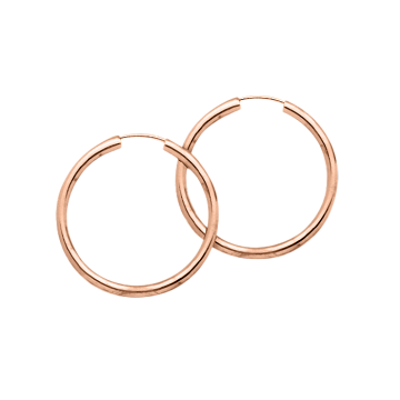 Earrings in red gold of 585 assay value 