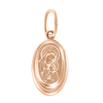 Icon pendant in red gold of 585 assay value 