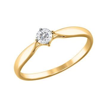 Gelb gold 585° Damenring mit Brillanten 