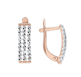 Серьги из красного золота 585 пробы 
