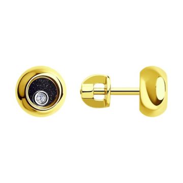 Ohrringe aus Gelbgold 585° mit Brillanten 
