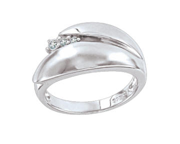 Damen-ring aus 925er Sterling Silber mit Zirkonia 