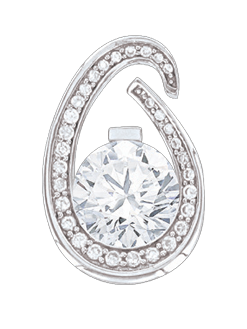 Anhänger 925er Sterling Silber mit Zirkonia 