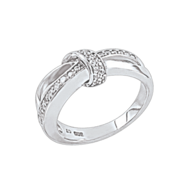 Silver ring with zirconia 