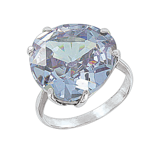 Silver ring with amethyst 