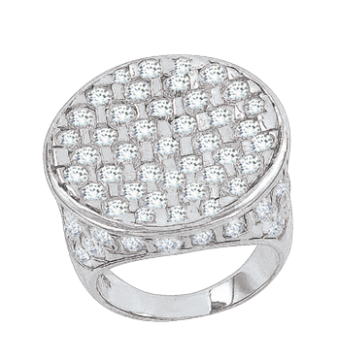 Silver ring with zirconia 