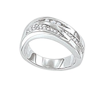 Silver ring with zirconia 