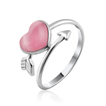 Silver ring with Quartz imitation 