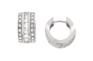 Серебряные серьги 925 пробы, вставка Циркон 