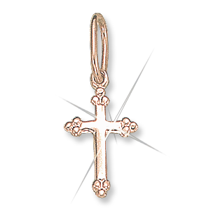 Kreuz Anhänger aus Rotgold 585° 