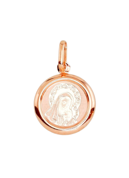 Icon pendant in red gold of 585 assay value 