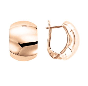 Earrings in red gold of 585 assay value 