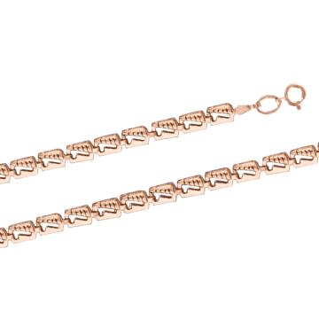 Chain in red gold of 585 assay value 55 cm
