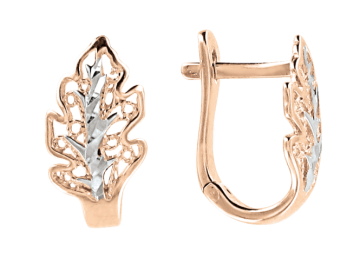 Серьги из красного золота 585 пробы 